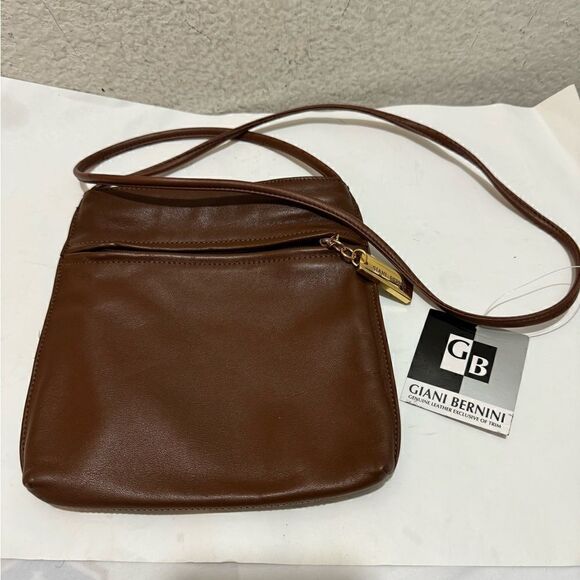Giani Bernini Brown Leather handbag New - Picture 1 of 9